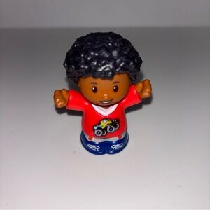 Fisher-Price Little People Chris in red monster truck shirt